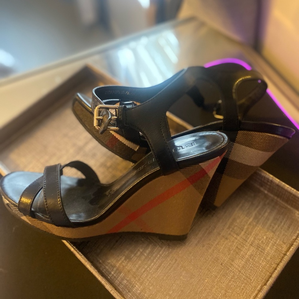 Burberry wedge sandals
